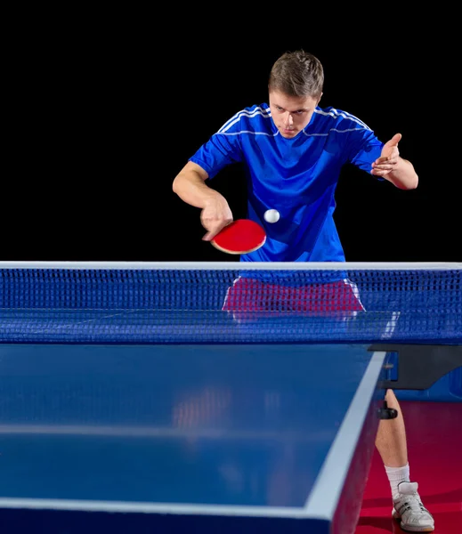 Table tennis player isolated — Stock Photo, Image