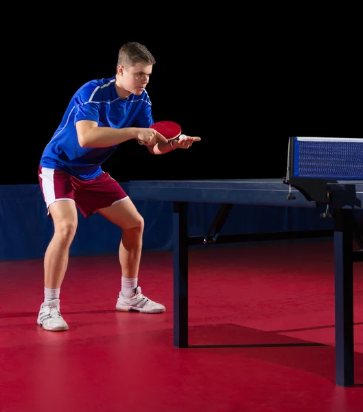 Table tennis player at sports hall — Stock Photo © rbvrbv 64356197