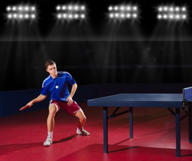 Masa Tenisi oyuncu spor salonu