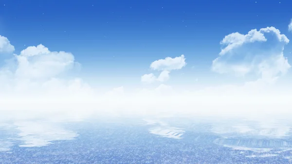 Himlen med havet (16:9 skrivbordsunderlägg) — Stockfoto