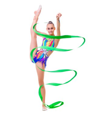 Nişanlı kız sanat jimnastik