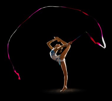 Nişanlı kız sanat jimnastik