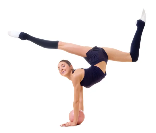 女の子関わりを持つ芸術体操 — ストック写真