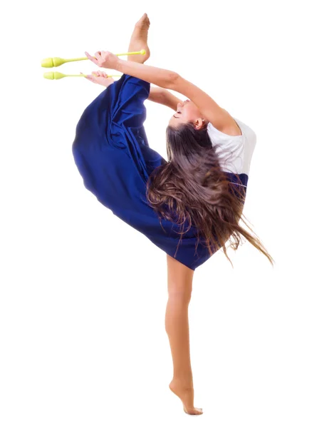 Jovencita comprometida arte gimnasia —  Fotos de Stock