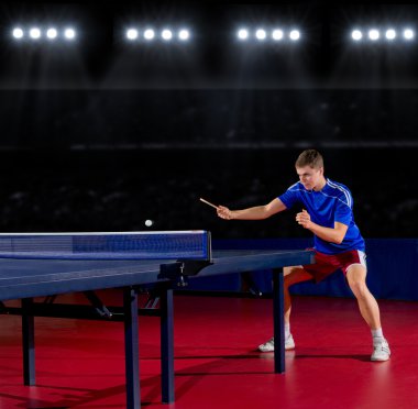 Masa Tenisi oyuncu spor salonu