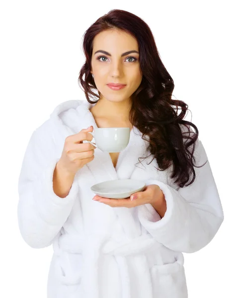 Young healthy girl with cup — Stock Photo, Image