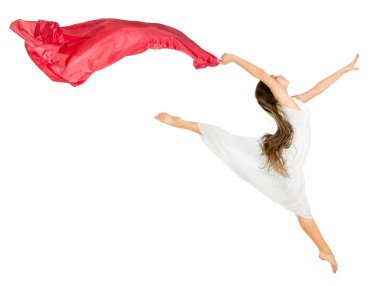 Genç kız dansçı izole