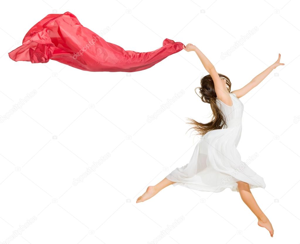 Young girl dancer isolated