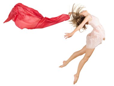 Genç kız dansçı izole