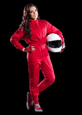 Genç kız karting yarışçısı