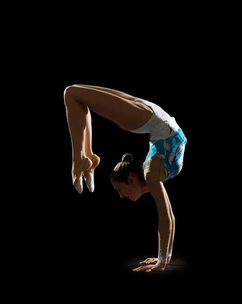 Young girl engaged art gymnastic — Stock Photo, Image