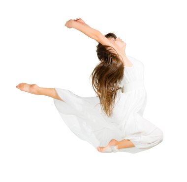 İzole genç dans eden kız