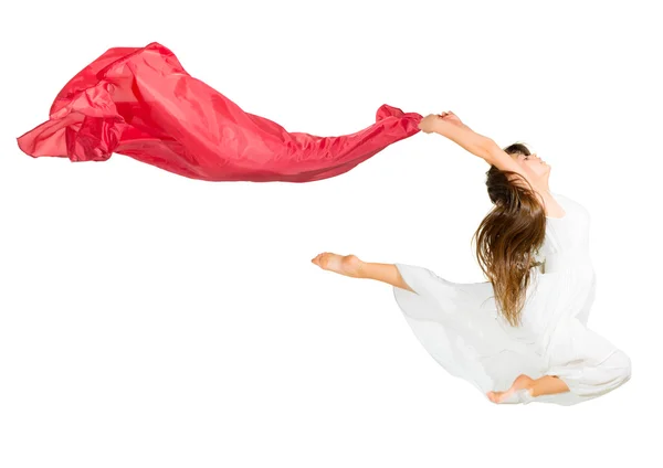 İzole genç dans eden kız — Stok fotoğraf