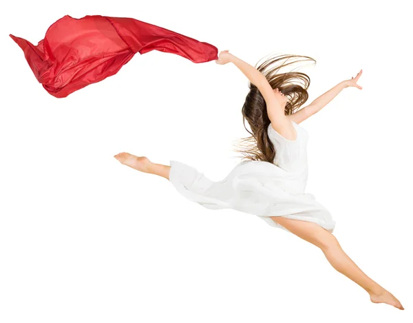 Jovem dança menina isolado — Fotografia de Stock