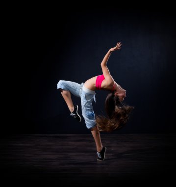 Modern dancer girl (normal ver) clipart