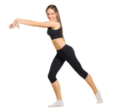 İzole genç dans eden kız