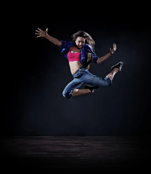 Modern dansçı kız (karanlık ver) — Stok fotoğraf