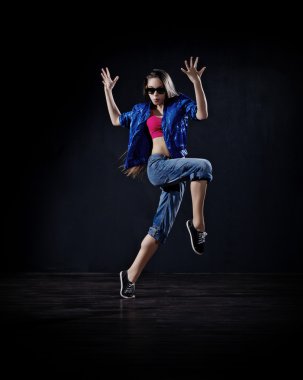 Girl modern dancer (dark version)