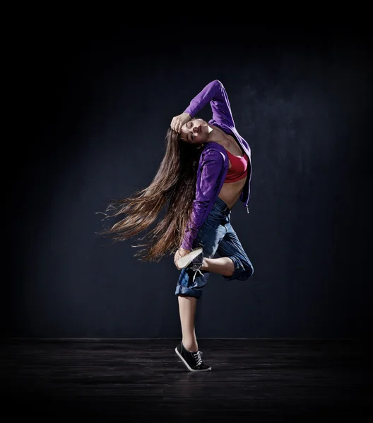 Girl modern dancer (dark version) — Stock Photo, Image