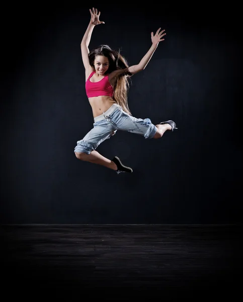 Girl modern dancer (dark version) — Stock Fotó