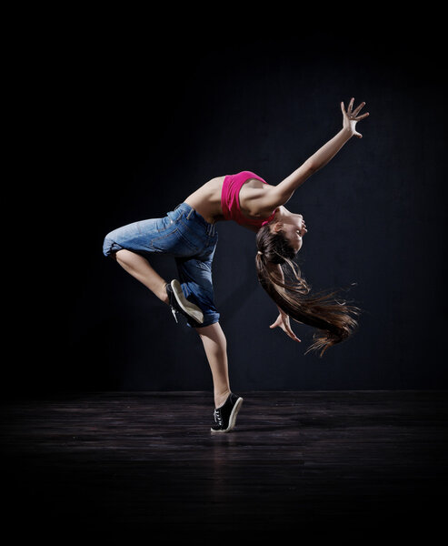 Girl modern dancer (dark version)