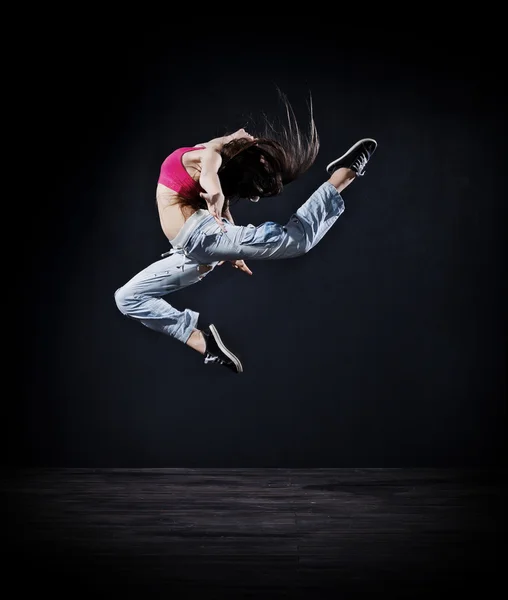 Σύγχρονη χορεύτρια κορίτσι (σκούρο ver) — Φωτογραφία Αρχείου