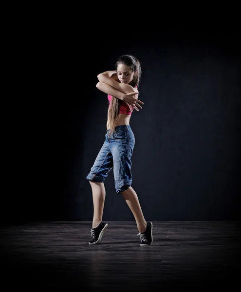 Moderní tanečnicí (tmavě ver) — Stock fotografie