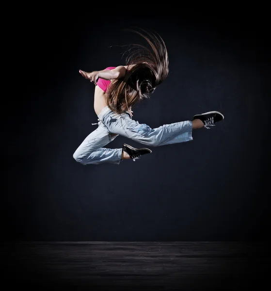 Modern dancer girl (dark ver) — Stock Photo, Image