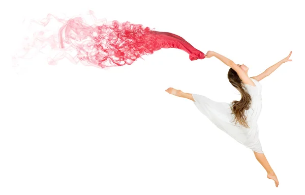 Dancing girl in dress — Stock Photo, Image