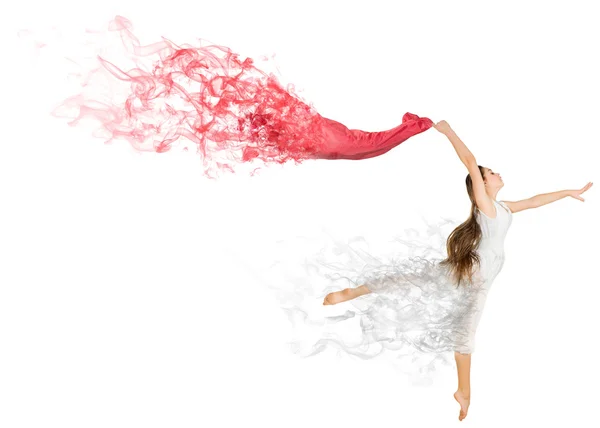 Dancing girl in dress — Stock Photo, Image