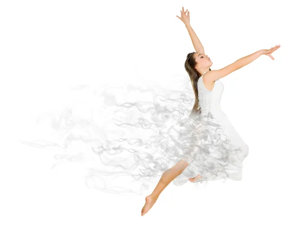 Dancing girl in dress — Stock Photo, Image