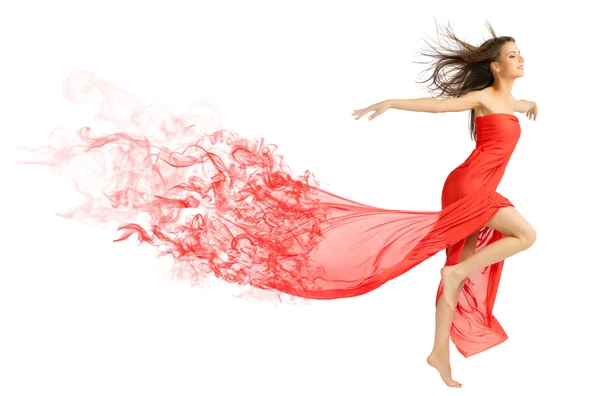 Jong meisje in een rode doek — Stockfoto