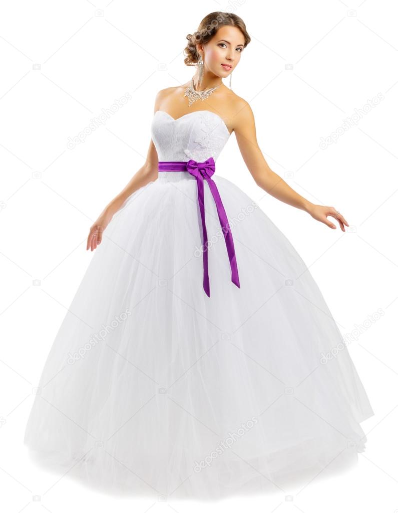 Young girl in white dress