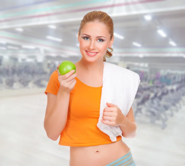 Young woman at fitness club — Stock Photo, Image