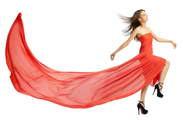 Молодая женщина в красной одежде — стоковое фото