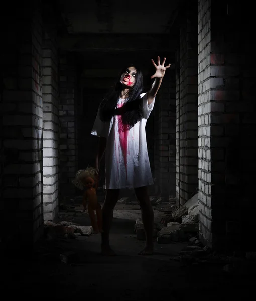 Zombie ragazza — Foto Stock