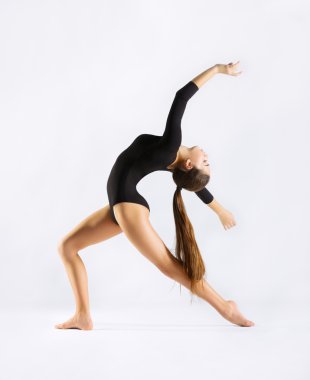 Nişanlı genç kız sanat jimnastik