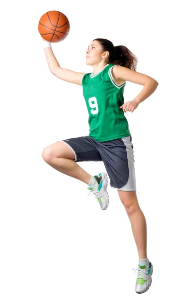 Junge Basketballspielerin — Stockfoto
