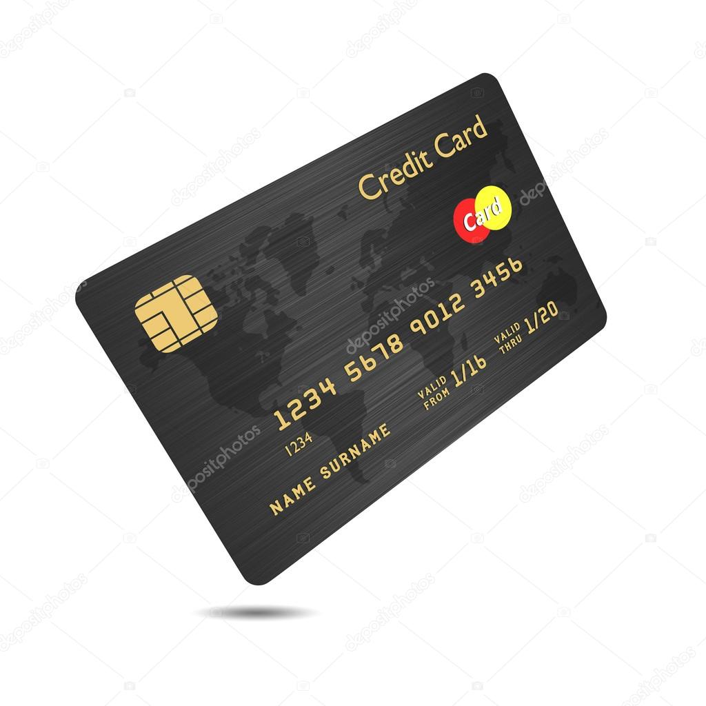 credit card isolated over white background