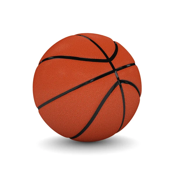 3D gerenderter Basketball isoliert auf Weiß — Stockfoto