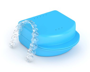 Beyaz arkaplan üzerinde dosya ile 3d temizleme ve kaldırılabilir hizalayıcı