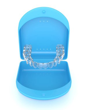 Beyaz arkaplan üzerinde dosya ile 3d temizleme ve kaldırılabilir hizalayıcı