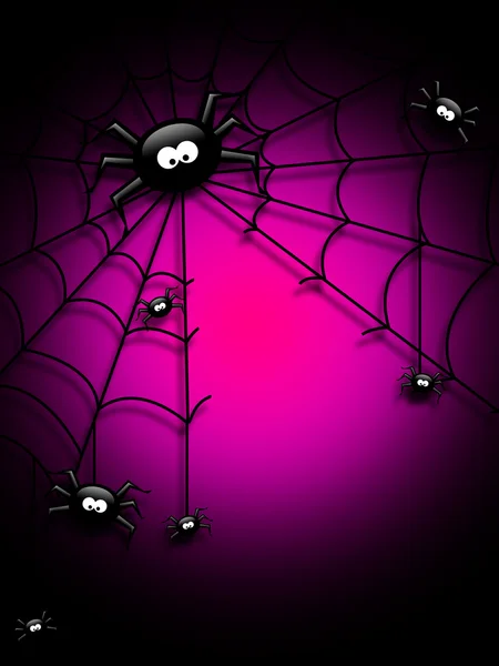 Halloween background with spiders and place for text — Stock Photo, Image