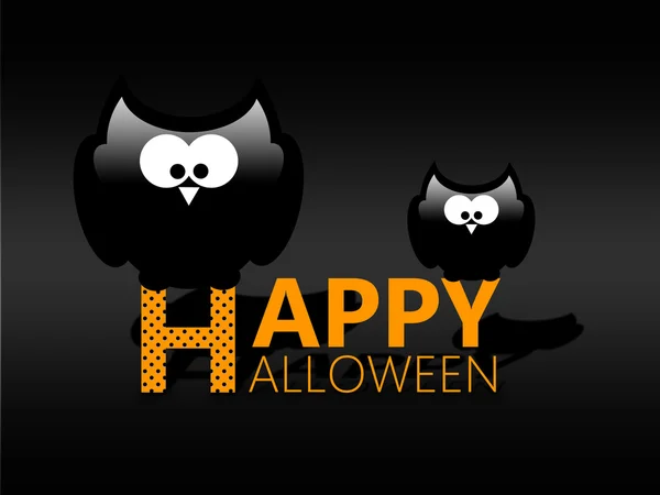 Halloween karty pozdrowienia z kreskówki sowy — Zdjęcie stockowe