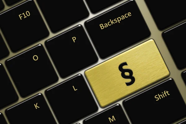 Computer keyboard with paragraph button — Stock Photo, Image