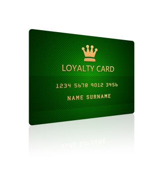 beyaz bitti izole sadakat kartı