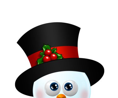 Noel kardan adam üzerinde beyaz izole ararken