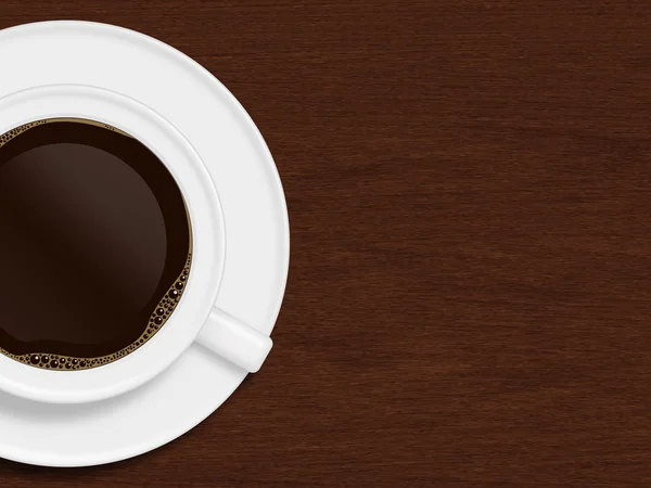 Tazza di caffè sdraiato sul tavolo di legno — Foto Stock