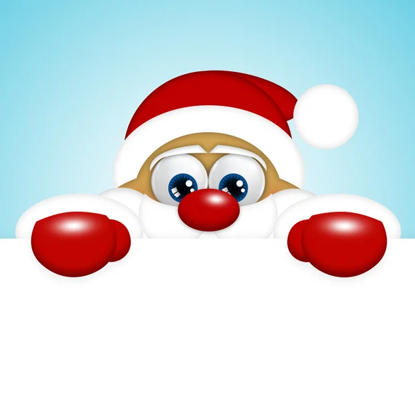 Рождественский Санта-Клаус с плакатом — стоковое фото