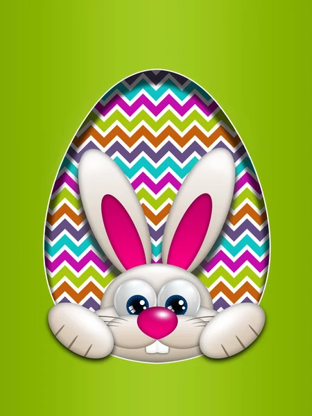 复活节兔子藏在蛋空心 — 图库照片